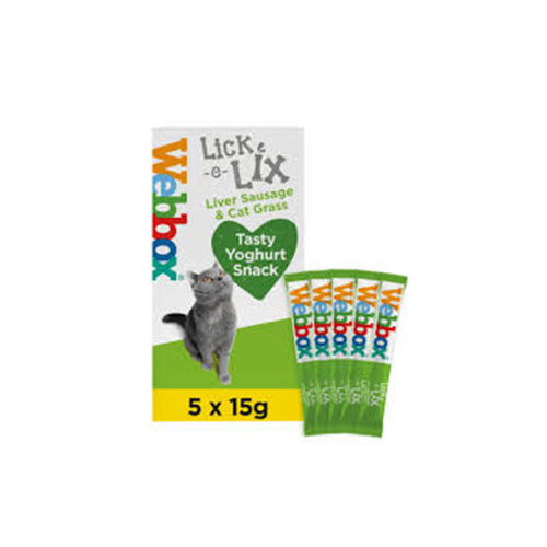 Webbox Lick-e-Lix Liver and Cat Grass 17 x 15g Pack