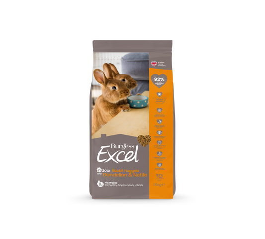 Burgress Excel Indoor Rabbit Nuggets With Dandelion & Nettle 1.5kg