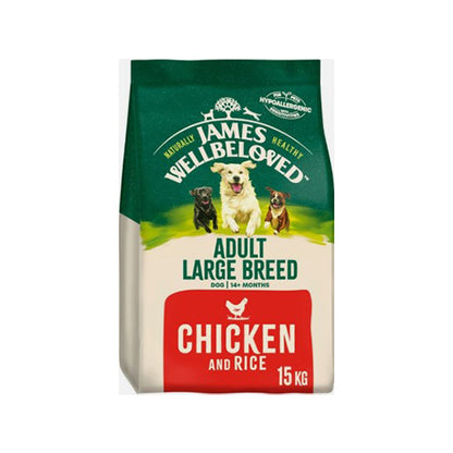 James Wellbeloved Adult Dog Large Breed Chicken &amp; Rice 15kg Dry Dog Food