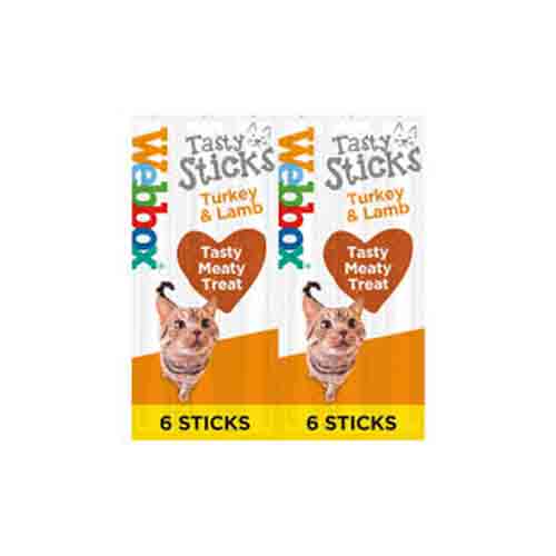 Webbox Tasty Sticks Turkey &amp; Lamb 12 x 6 Pack