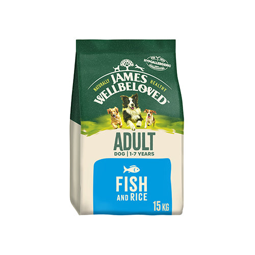 James Wellbeloved Adult Dog With Fish &amp; Rice 15kg Dry Dog Food