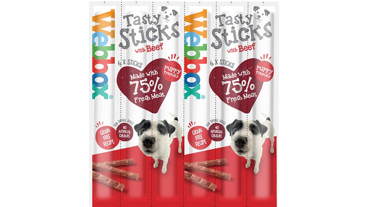 Webbox Dogs Delight Beef Sticks  12 x 6 Pack