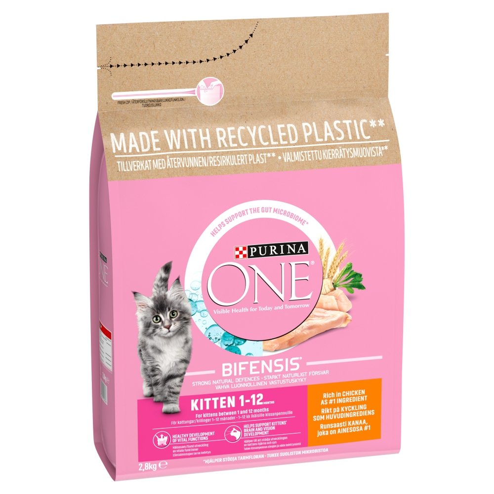 Purina One Bifensis Kitten 1 - 12 Months Rich in Chicken 2.8kg Kitten Dry Cat Food