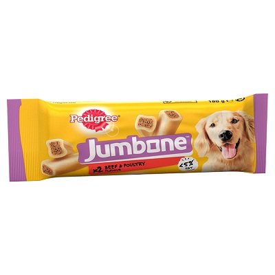 Pedigree Jumbone Medium with Beef &amp; Poultry 2 Sticks 12 x 180g