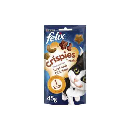 Felix Crispies Flavoured with Beef and Chicken 8 x 45g