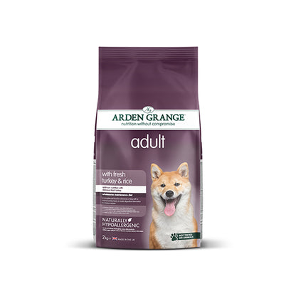 Arden Grange Adult Dog Turkey &amp; Rice 2kg Dry Dog Food