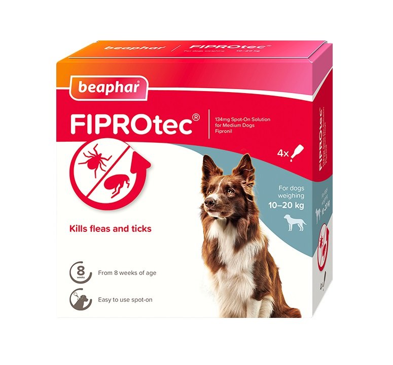 Beaphar FIPROtec Spot On 4 Pipette For Medium Dog