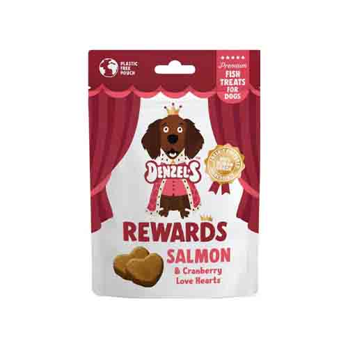 Denzel's Rewards Salmon and Cranberry Love Hearts 10 x 70g