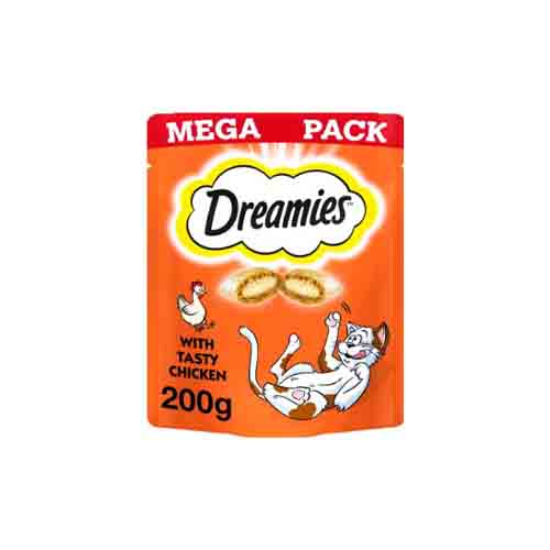 Dreamies With Tasty Chicken Mega Pack 6 × 200g