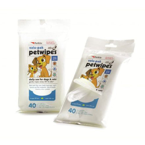 Petkin Eco Wipe Vanilla &amp; Coconut - Pack of 40