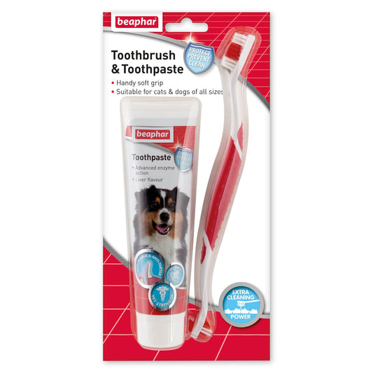 Beaphar Toothbrush & Toothpaste For Cats & Dogs
