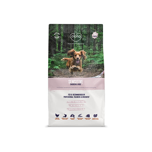 Alpha Sensitive Dog with Chicken &amp; Rice 15kg Dry Dog Food