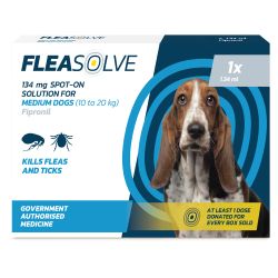 Fleasolve Spot On Soluton For Medium Dogs 134ml 1 Pipettes