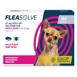 Fleasolve Spot On Solution For Small Dogs 67ml 6 Pipettes