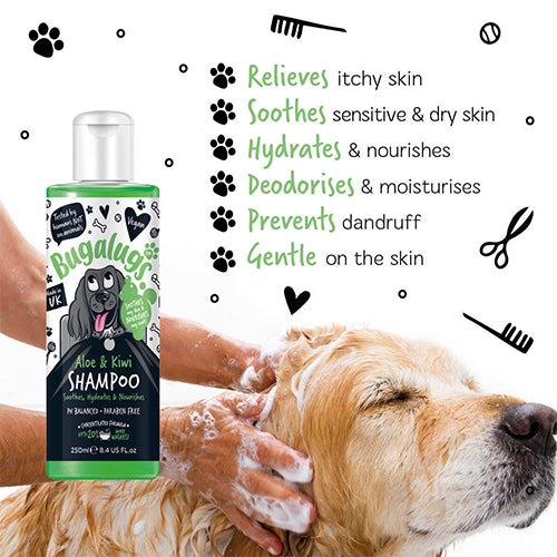 Bugalugs Aloe &amp; Kiwi Dog Shampoo - 250ml