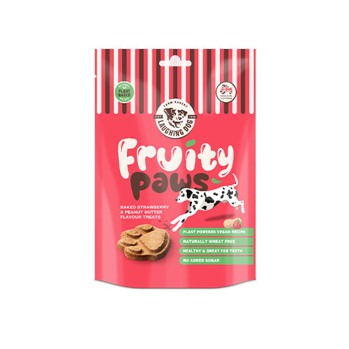 Laughing Dog Fruity Paws Strawberry &amp; Peanut Butter Treats 5 x 125g