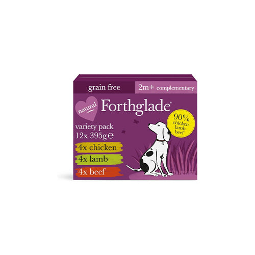 Forthglade 90% Chicken, Lamb & Beef Variety Pack 12 x 395g