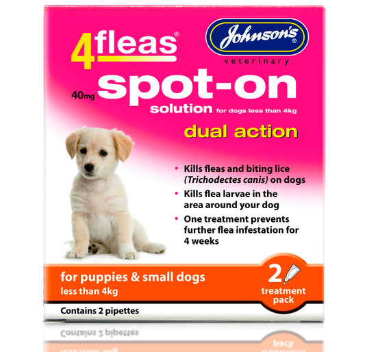 Johnson's 4fleas Spot On For Puppies and Small Dogs 2 Pipettes