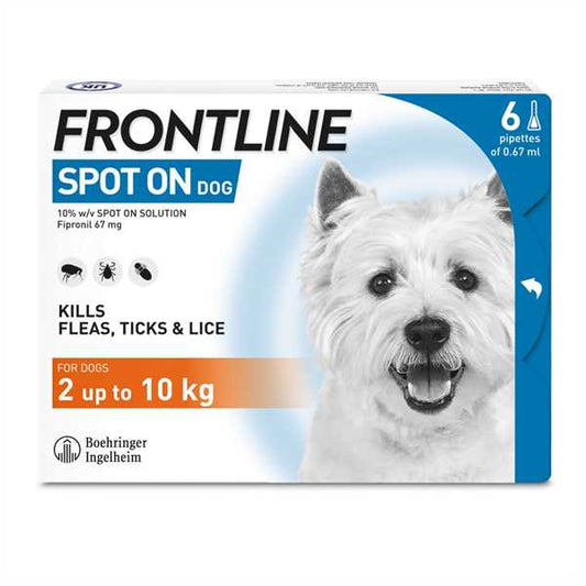 Frontline Spot On For Small Dogs 6 Pipettes