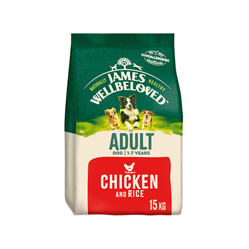 James Wellbeloved Adult Dog With Chicken &amp; Rice 15kg Dry Dog Food