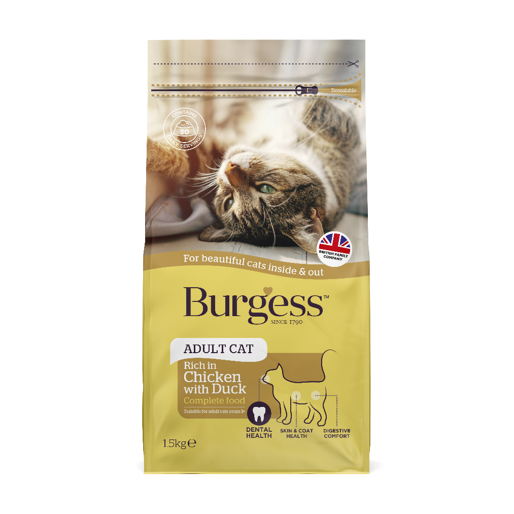 Burgess Adult Cat Rich In Chicken With Duck 1.5kg