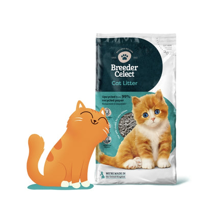 Breeder Celect 10L Recycled Paper Pellet Cat Litter