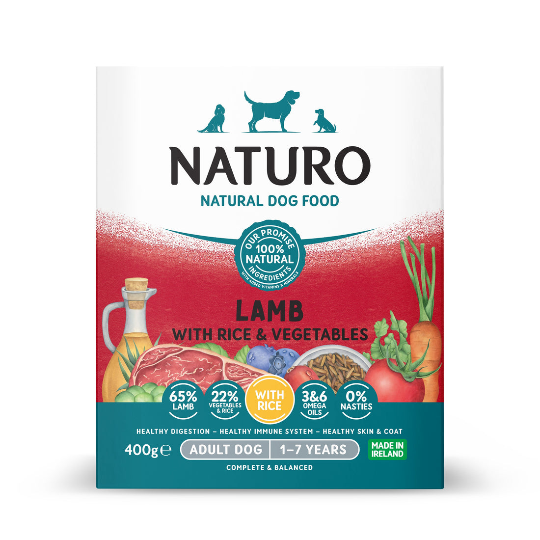 Naturo Lamb with Rice &amp; Vegetables 1-7 Years 7 x 400g