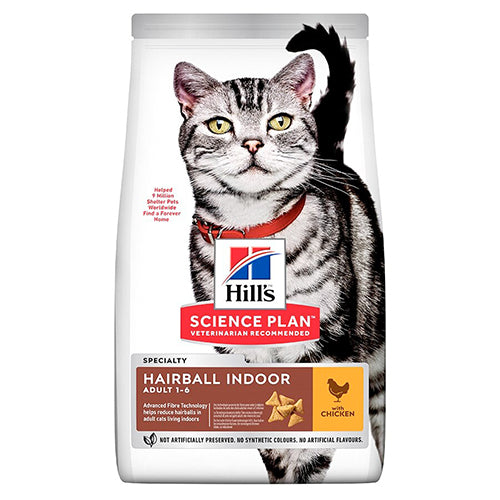 Hills Science Plan Hairball Indoor Adult With Chicken 1.5kg