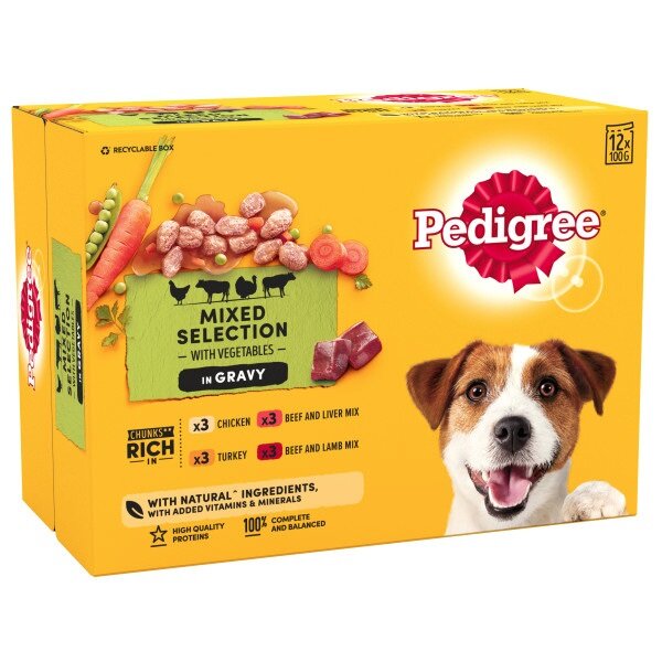 Pedigree Mixed Selection With Vegetables in Gravy 12 x 100g