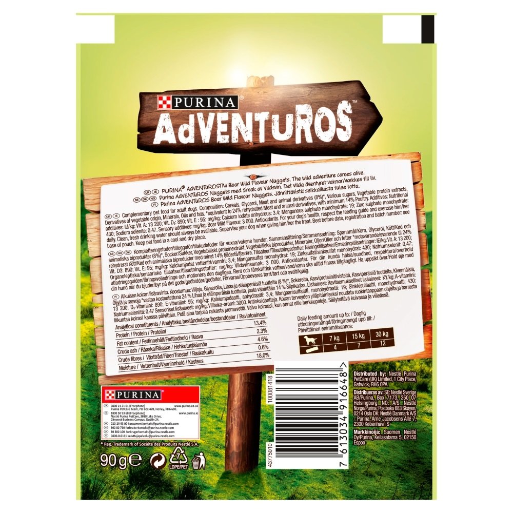 Purina Adventuros Nuggets Boar Flavour 6x90g