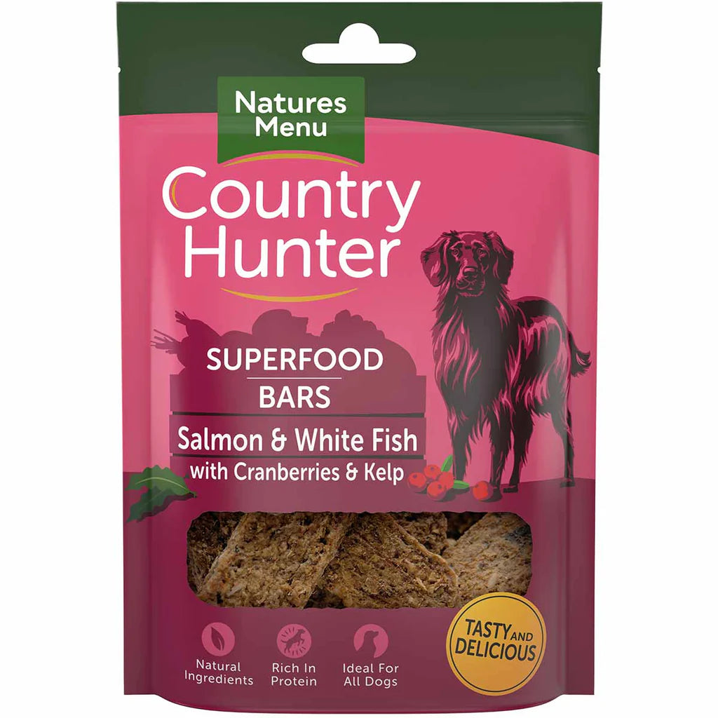 Country Hunter Superfood Bar Salmon &amp; White Fish with Cranberries &amp; Kelp 7x100g