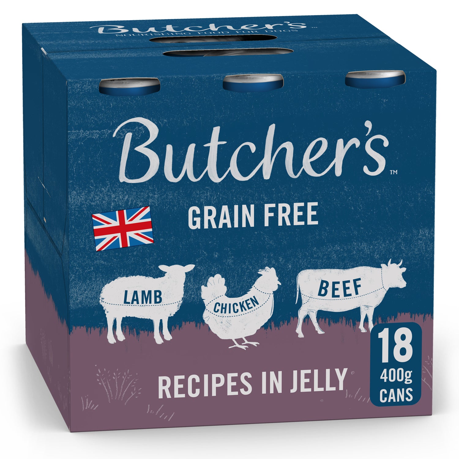 Butchers Grain Free Meaty Recipes in Jelly Cans 18x400g