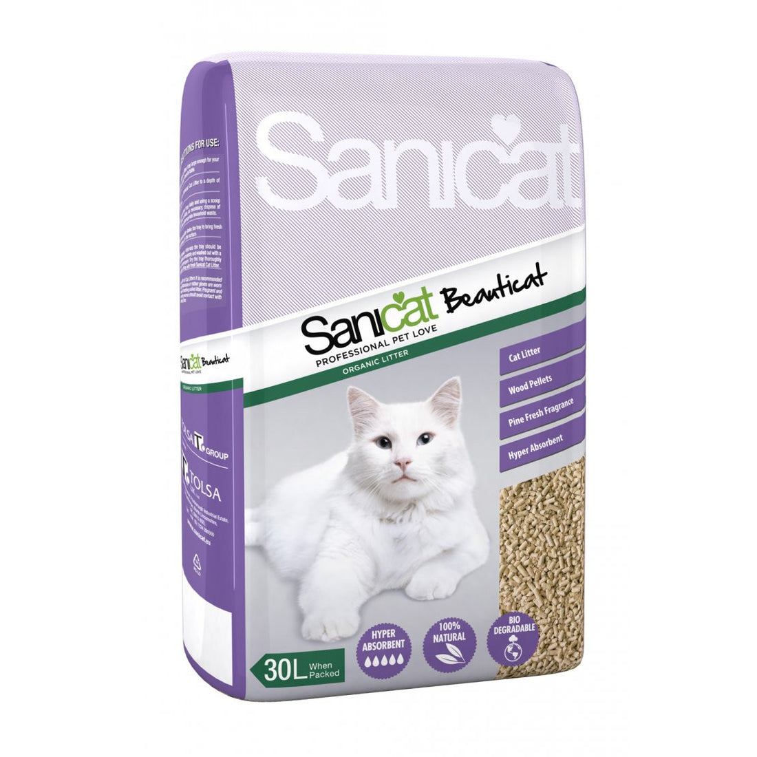 Sanicat Beauticat Wood Cat Litter 30L