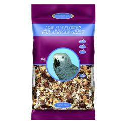 Johnston &amp; Jeff Low Sunflower for African Greys - 2kg - Caged Bird Food