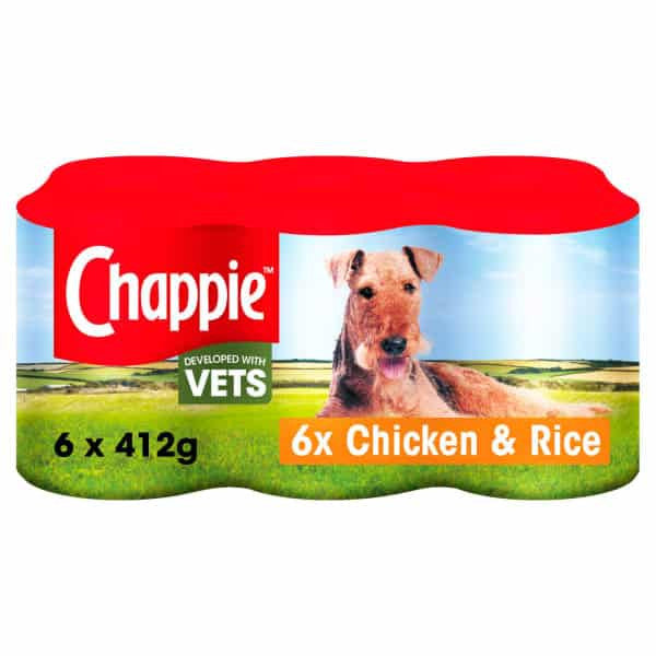 Chappie 6x412g Chicken &amp; Rice Cans - Wet Dog Food