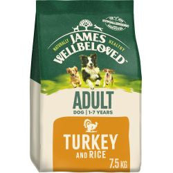 James Wellbeloved 7.5kg Turkey &amp; Rice - Adult Dry Dog Food