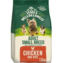 James Wellbeloved Small Breed 1.5kg Chicken &amp; Rice - Adult Dry Dog Food