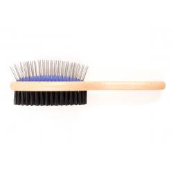 Ancol  Cat &amp; Dog Grooming Wooden Hand Double Sided Brush Large