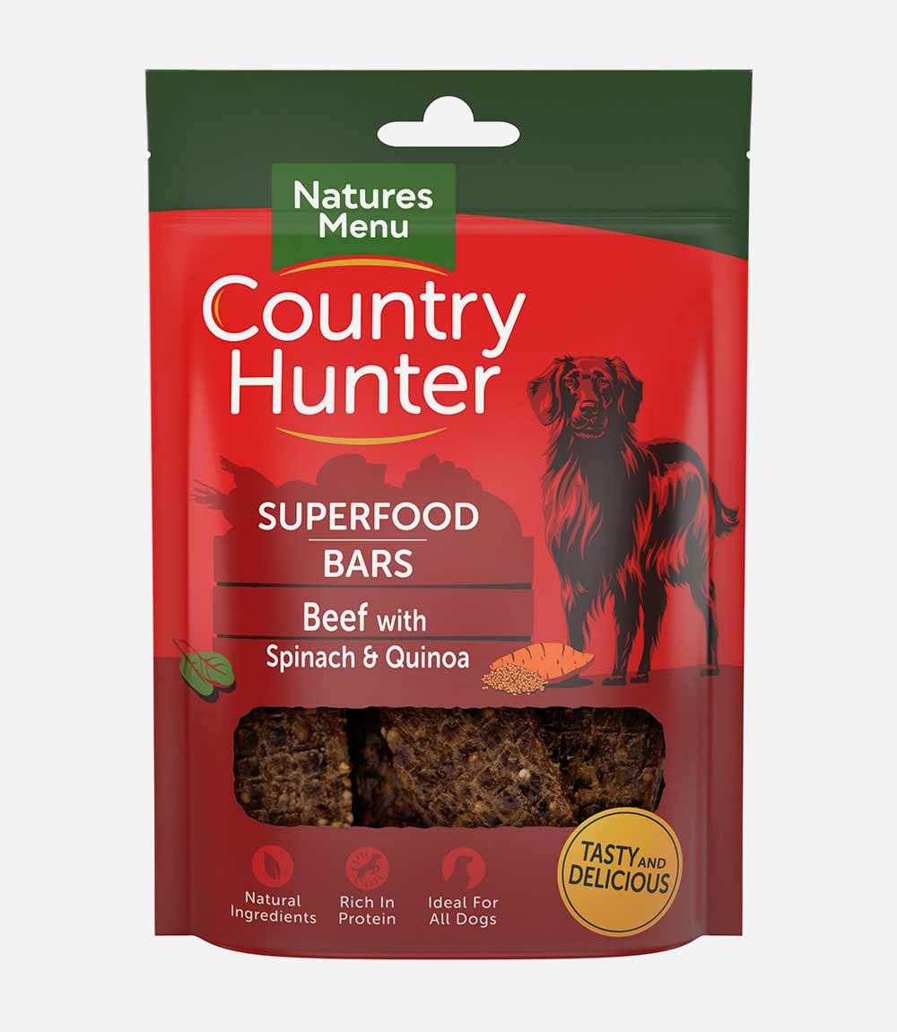 Country Hunter 7x100g Superfood Bar Beef with Spinach &amp; Quinoa