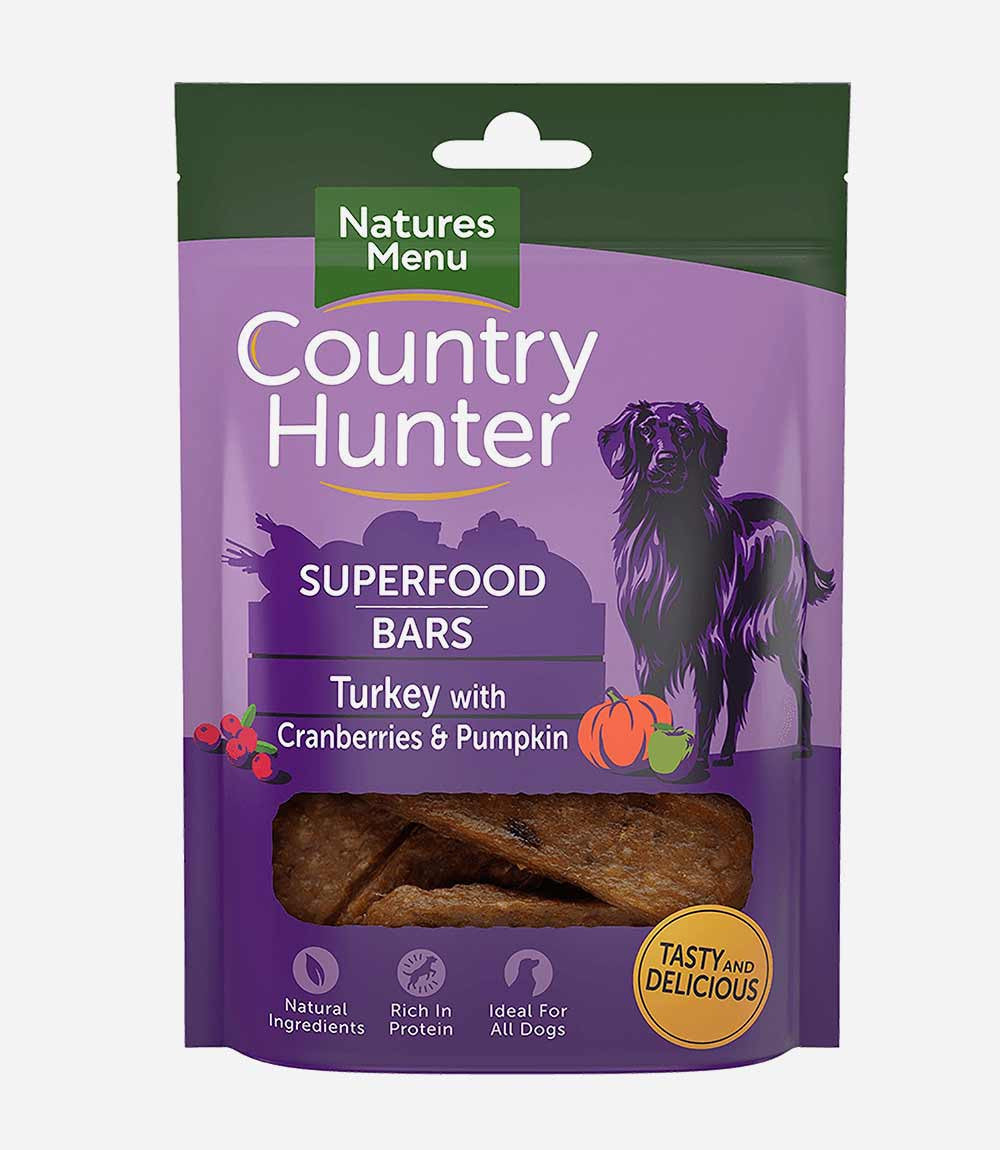 Country Hunter 7x100g Superfood Bar Turkey with Cranberries &amp; Pumpkin