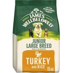 James Wellbeloved Junior Large Breed Turkey &amp; Rice 15kg - Dry Dog Food