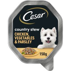 Cesar 14x150g Country Stew With Chicken &amp; Vegetables In Gravy- Wet Dog Food Trays