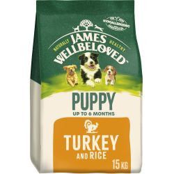 James Wellbeloved Turkey &amp; Rice 15kg - Dry Puppy Food