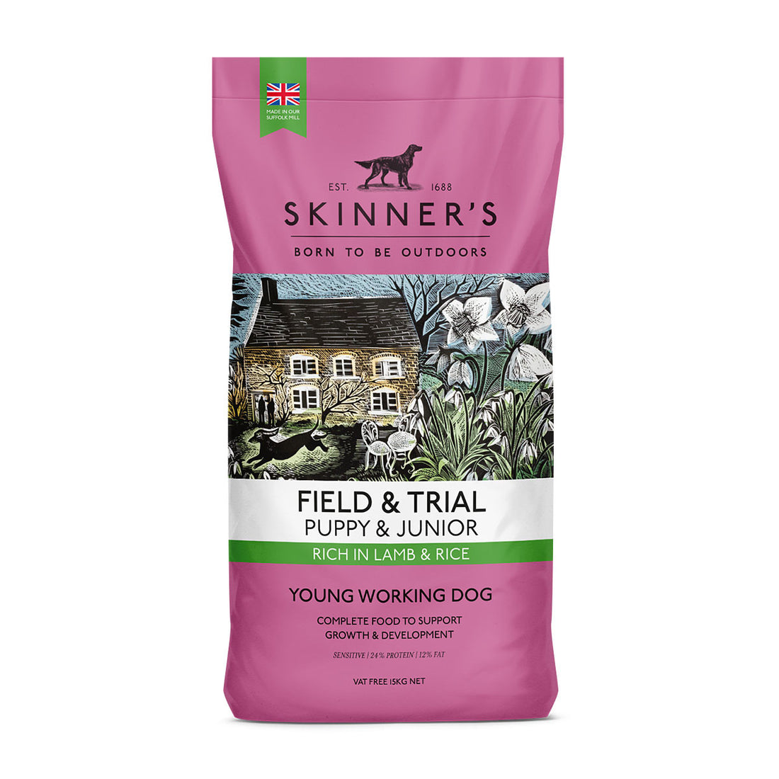 Skinners Field &amp; Trial Puppy/Junior Lamb &amp; Rice 15kg - Dry Puppy Food