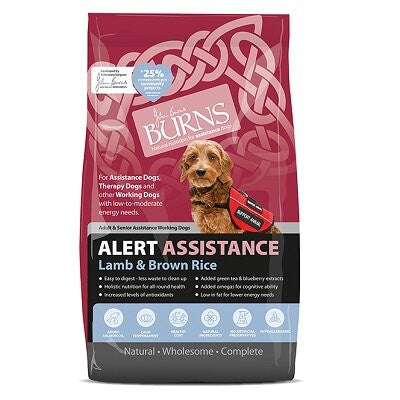 Burns Alert Assistance Lamb &amp; Brown Rice 12kg - Dry Dog Food