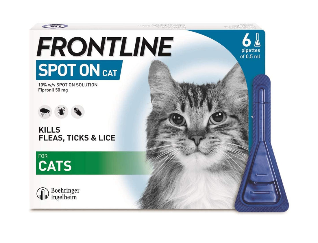 Frontline Flea &amp; Tick Spot On - 6 pipettes - Cat Care Treatment